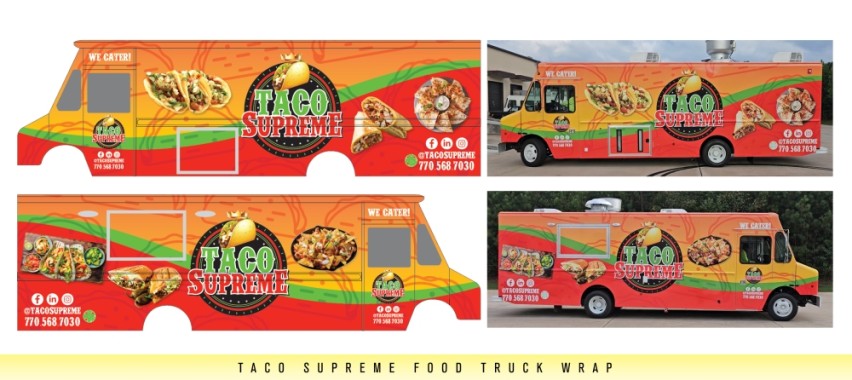 Taco Supreme Food Truck Wrap