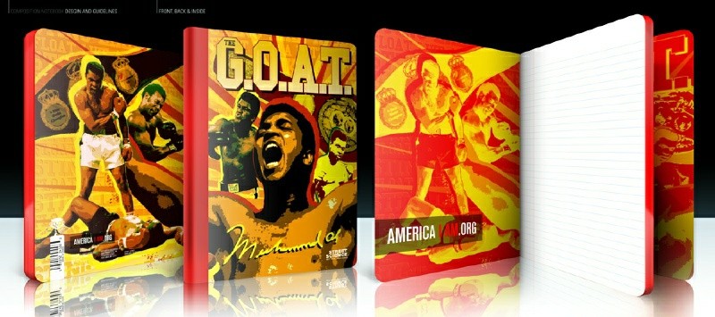 Street Science Muhammed Ali Notebook Mock up
